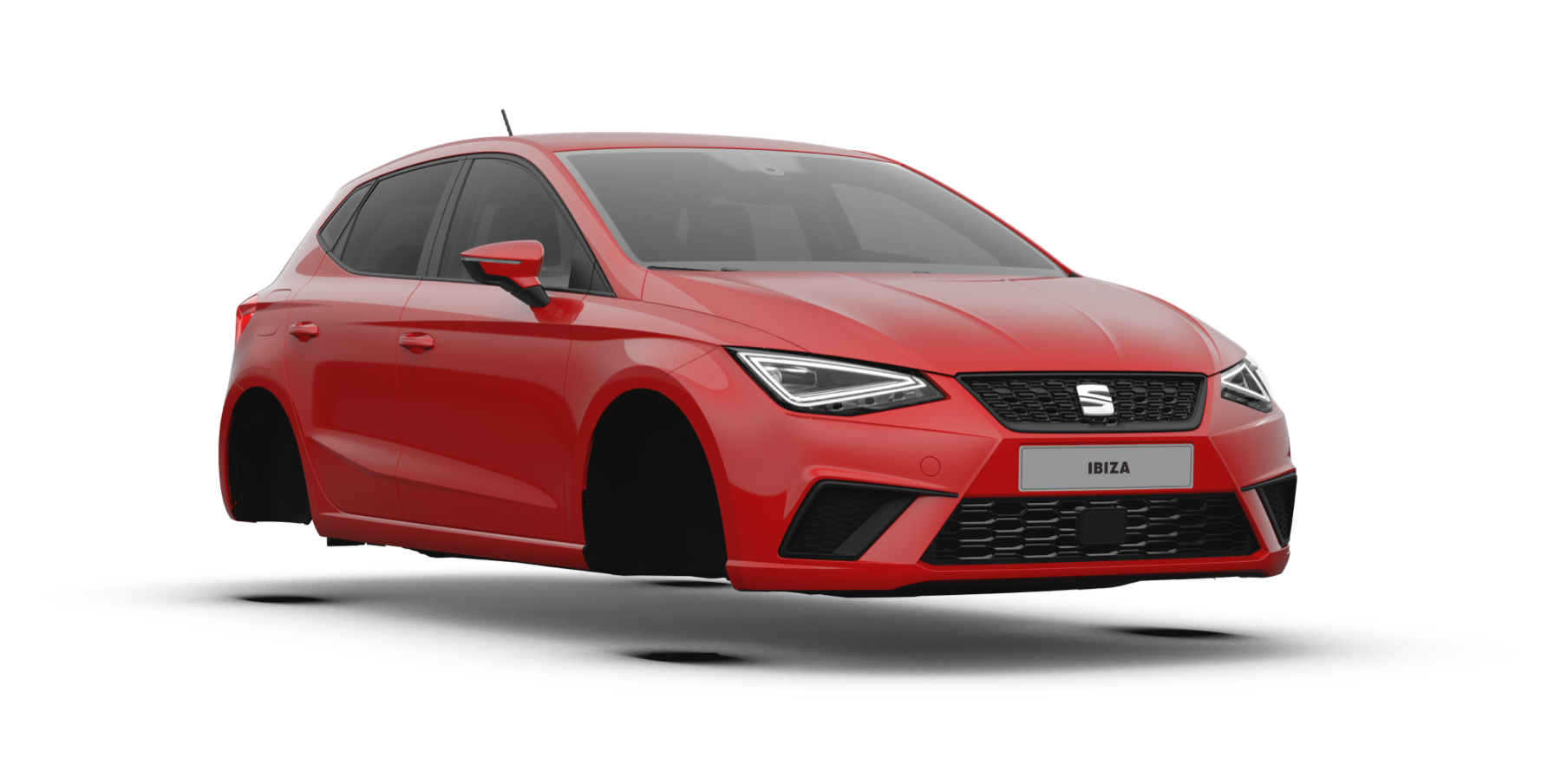 seat ibiza style color rojo desire