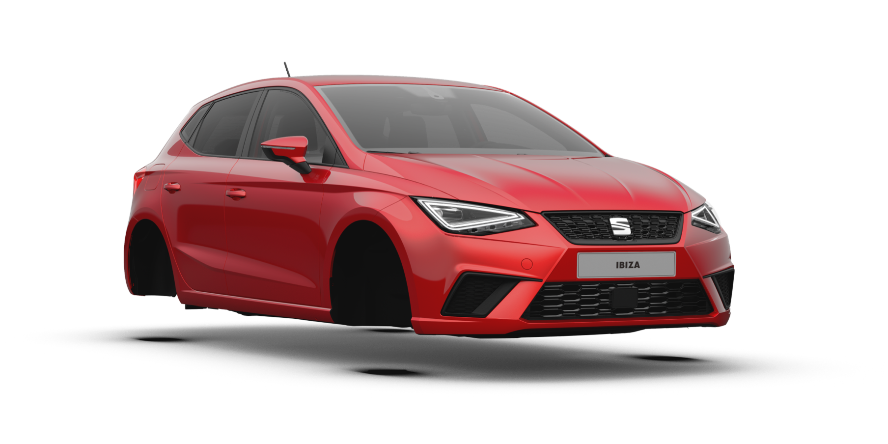 seat ibiza style color rojo desire