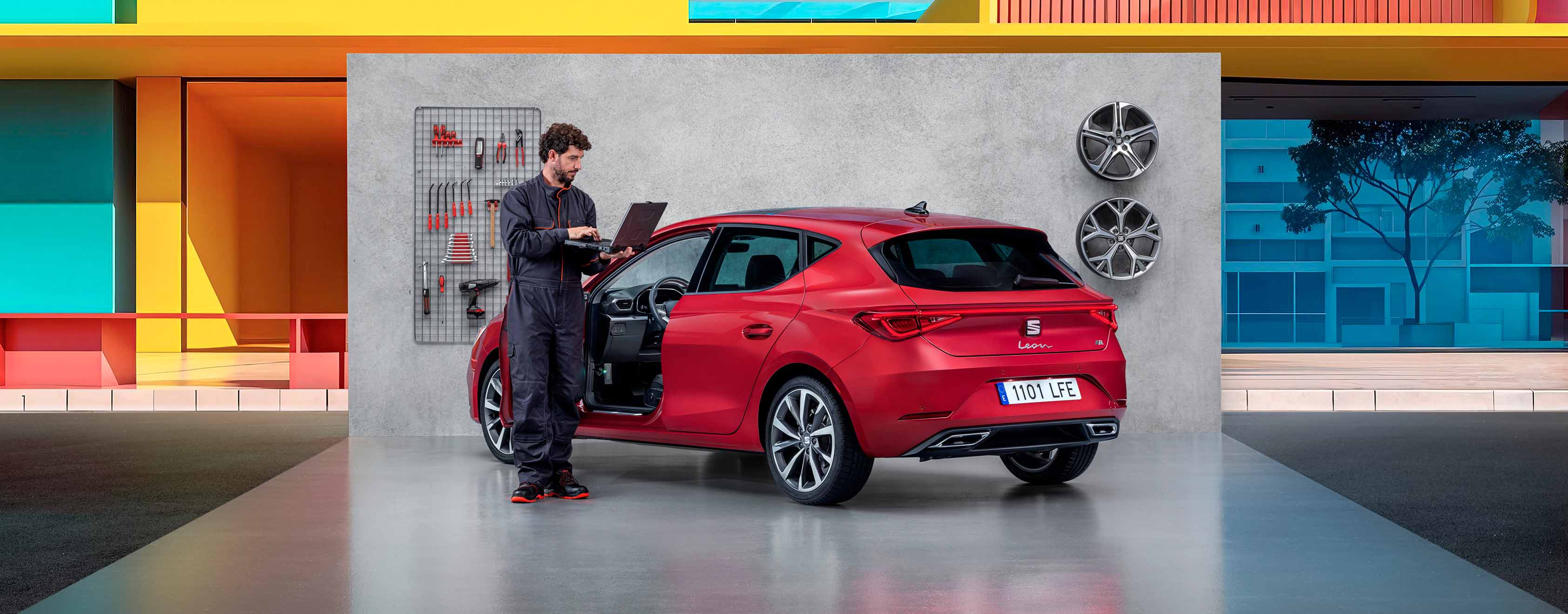 Servicio posventa con SEAT León en proceso de un chequeo general pre ITV