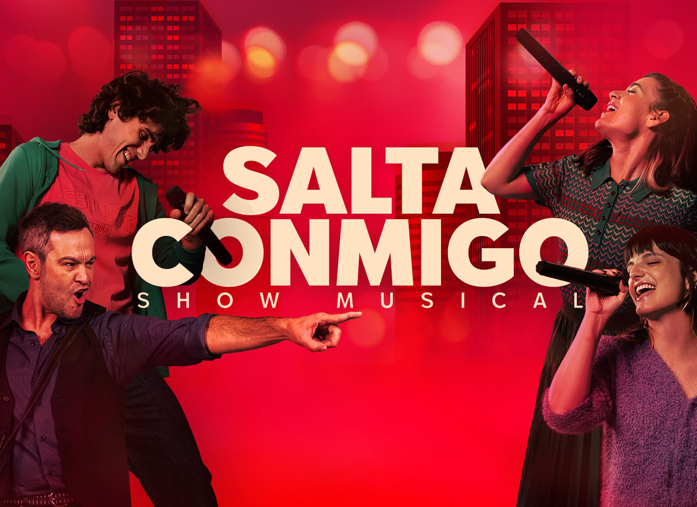 Actores del Show Musical Salta Conmigo interpretando una canción