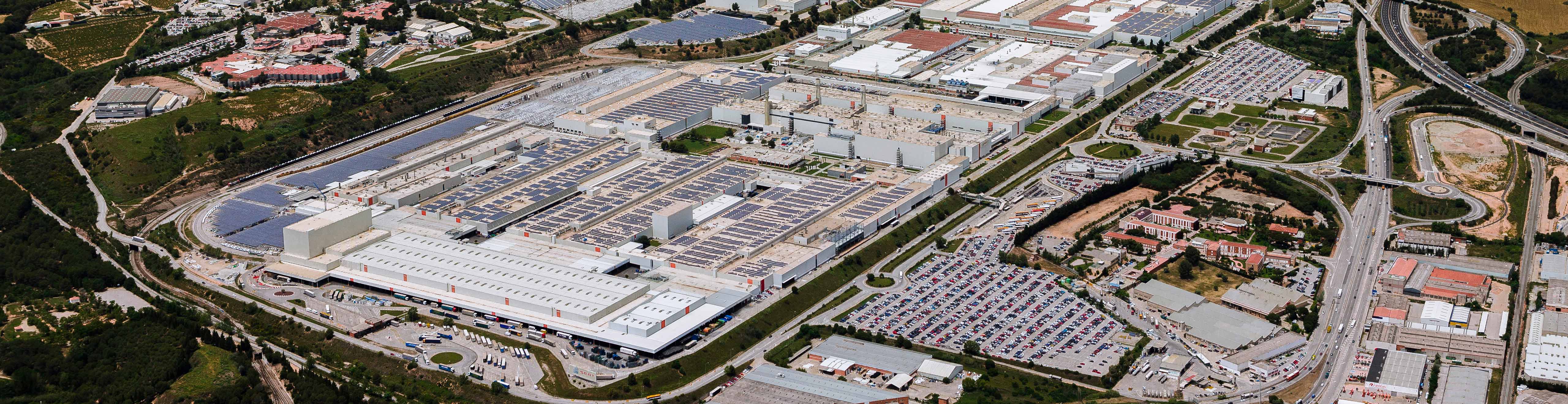 Vista aérea de la fábrica de SEAT de Martorell