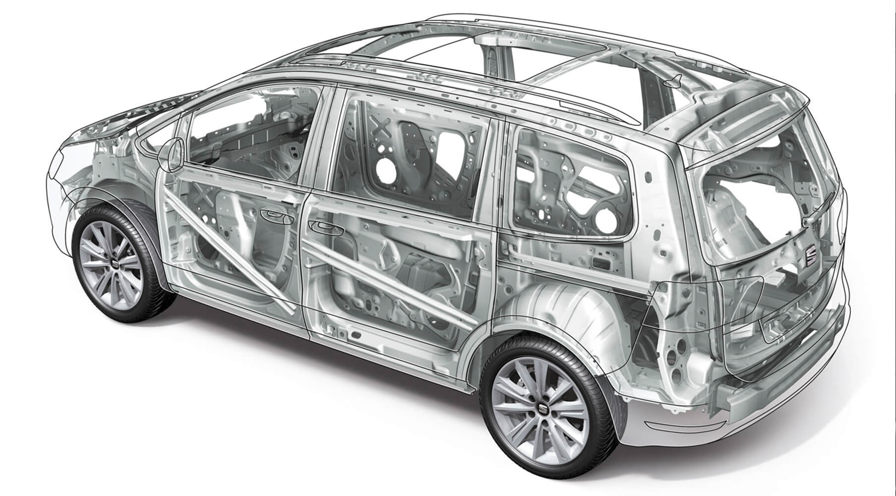 Plataforma de la carrocería del SEAT Alhambra X-Ray