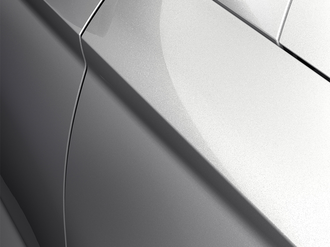 SEAT Ateca, plata brillante con acabado metalizado, primer plano 