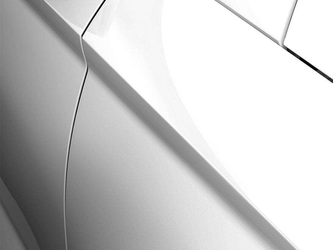 SEAT Ateca en blanco Nevada con acabado metalizado, primer plano
