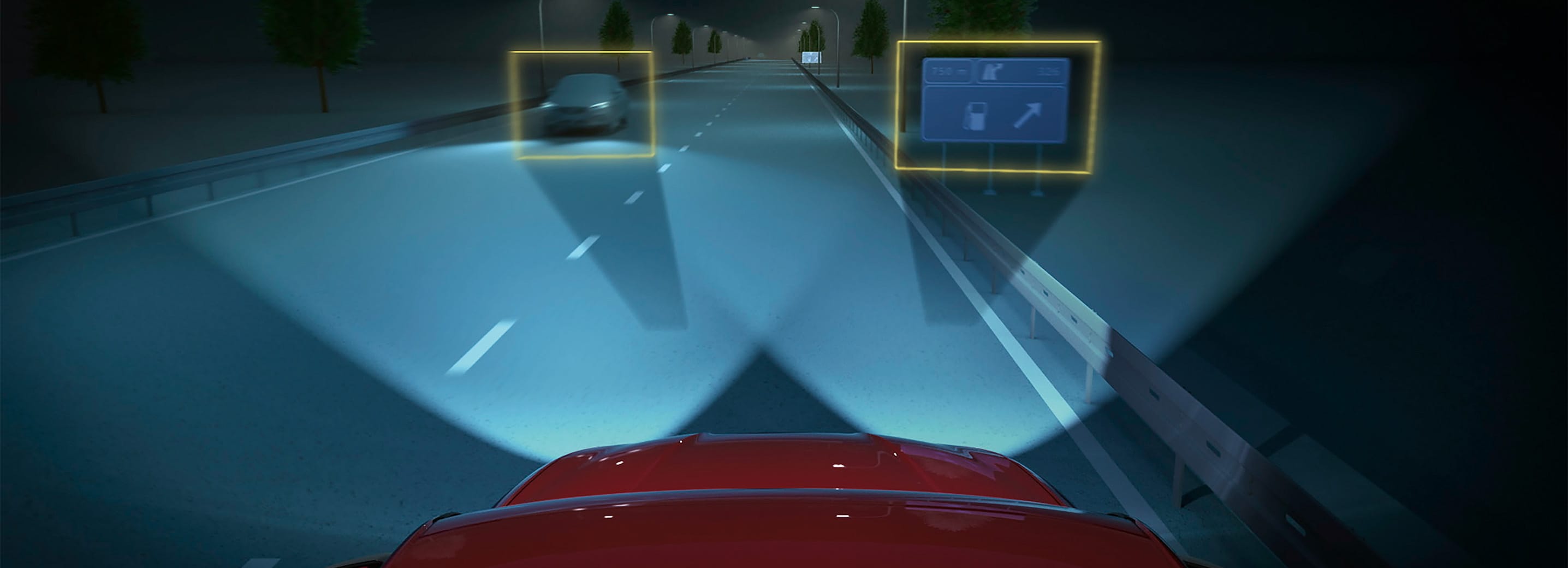 Los faros Matrix LED del SEAT León Sportstourer demuestran la avanzada tecnología que se emplea para mejorar la seguridad, incluida la e-call automática para asistencia de emergencia en caso de accidente.