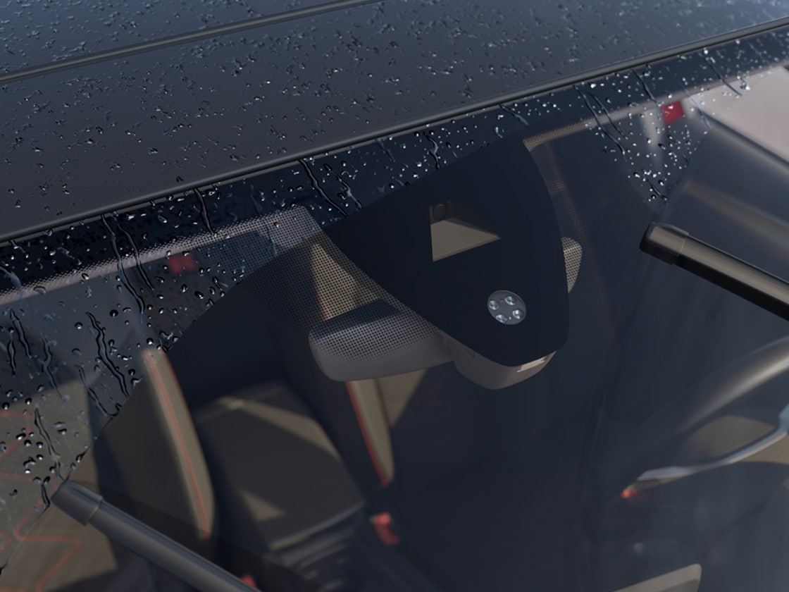 La funcionalidad de los sensores de luz y lluvia del nuevo SEAT León Sportstourer con luces y limpiaparabrisas automáticos, que forma parte del Convenience Pack, ofrece una mayor seguridad gracias a sus sensores de aparcamiento y control de crucero adaptativo.