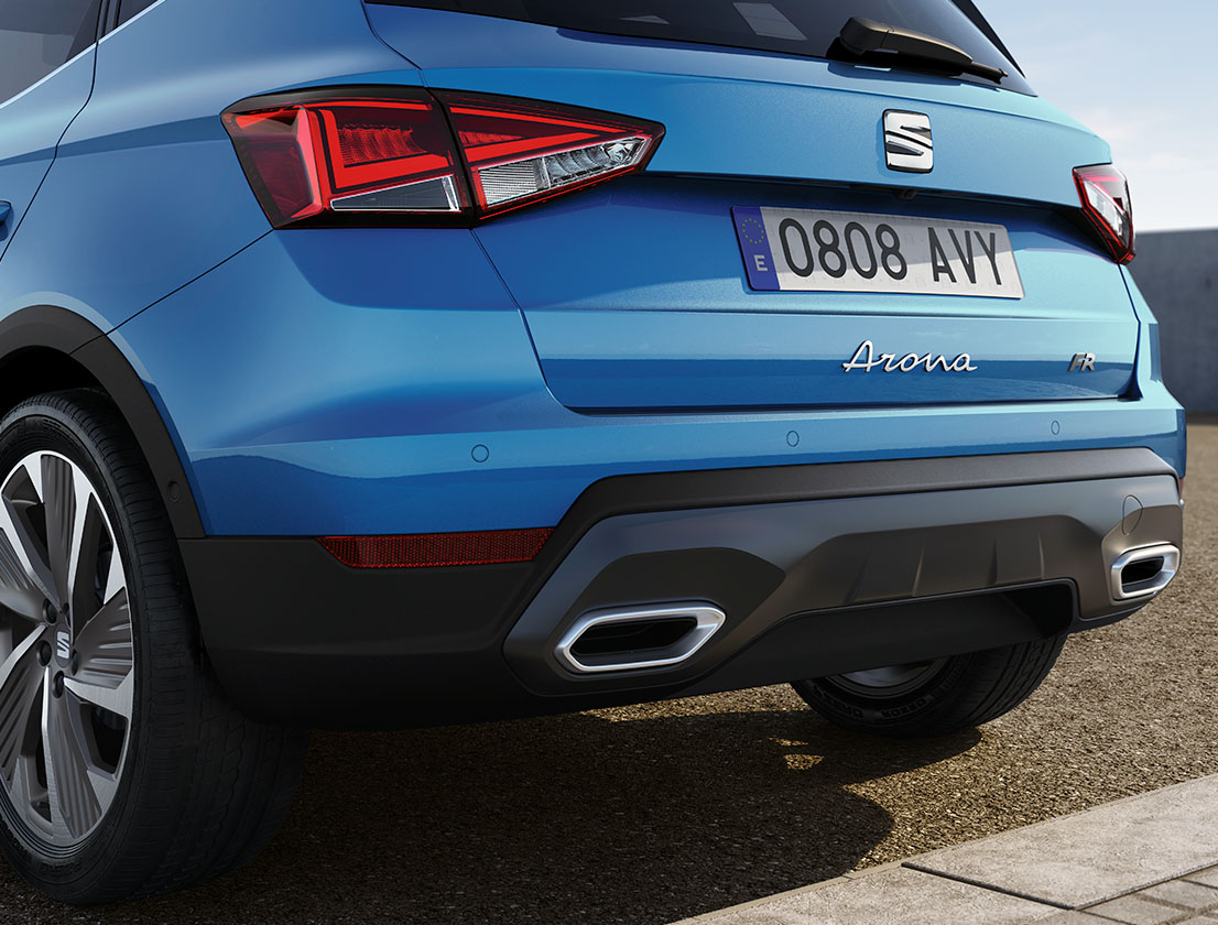 seat arona fr azul sapphire difusor trasero