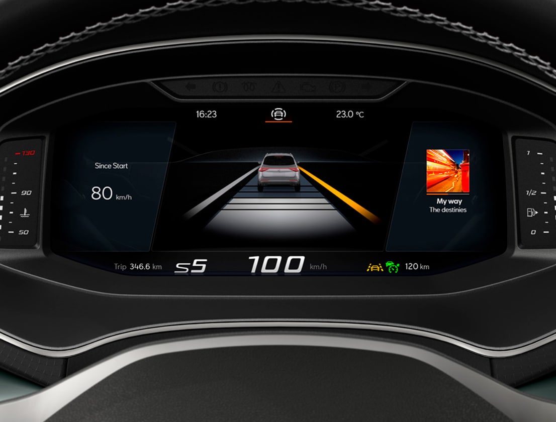 Cockpit numérique SEAT avec Travel Assist