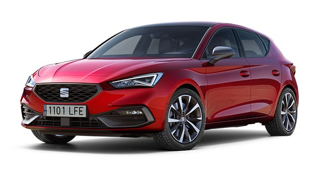 SEAT León 5d fr acabado color rojo Desire con llantas de aleación mecanizadas