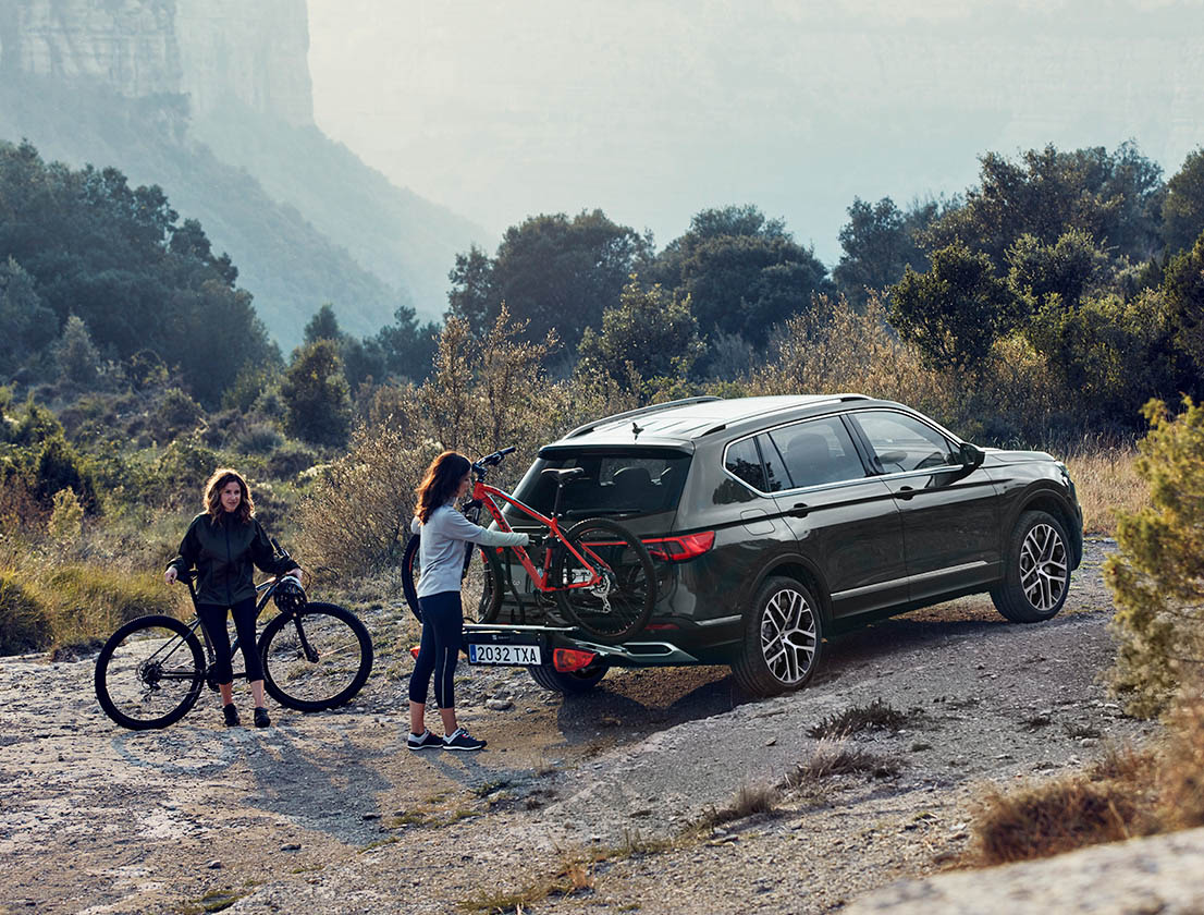 El nuevo SEAT Tarraco XPERIENCE con portabicicletas trasero  