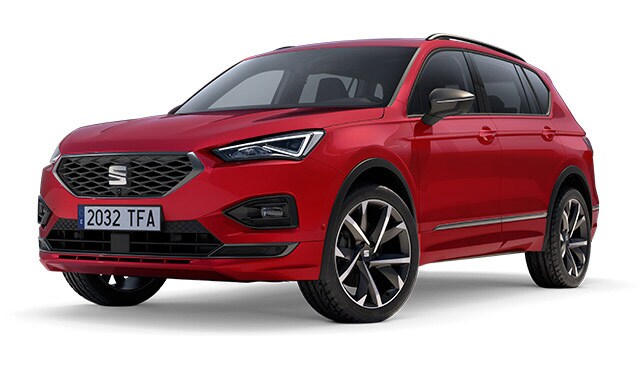 SEAT Tarraco FR en color rojo con llantas de aleación de 20"