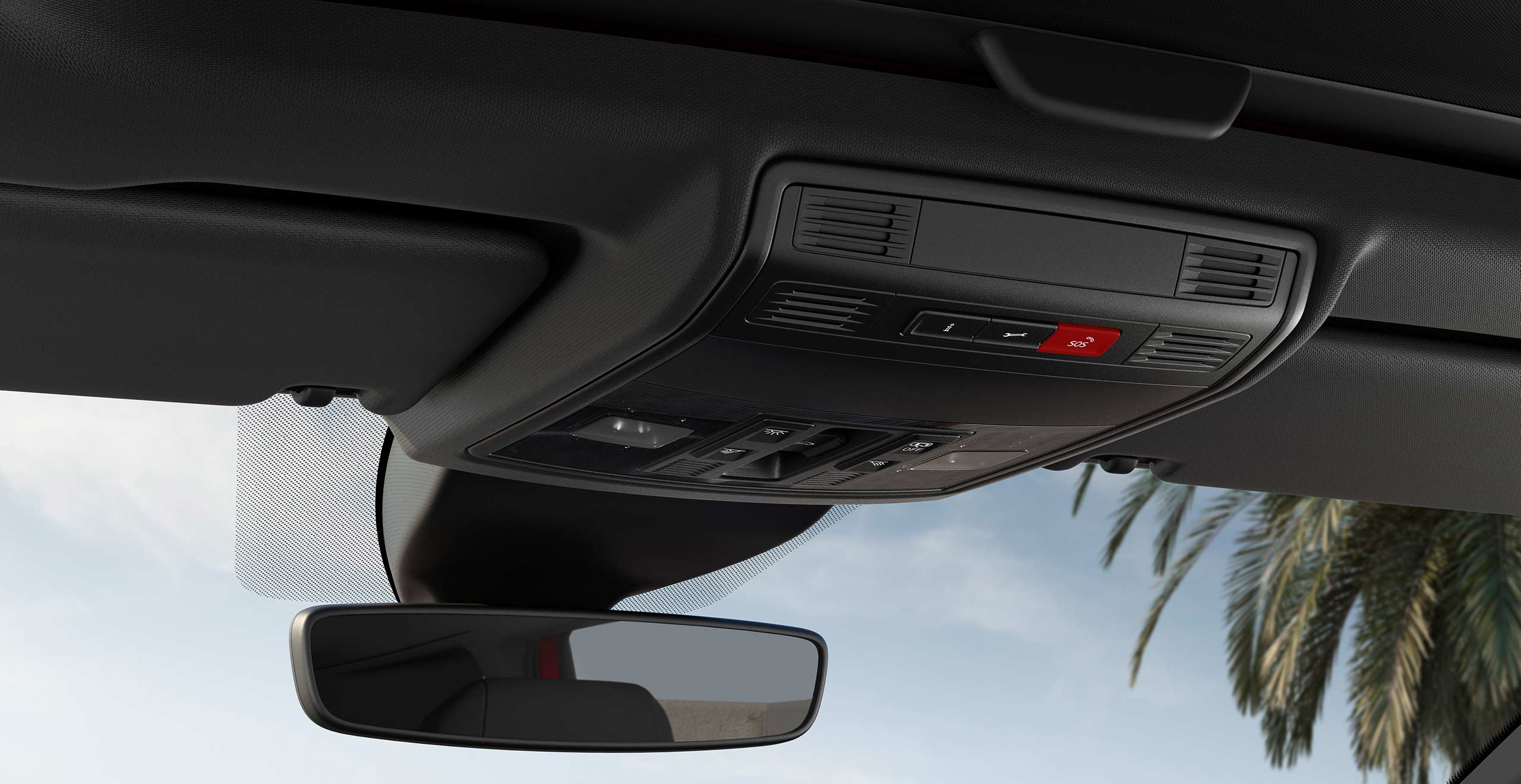 SEAT Ibiza interior view of the rear mirror  