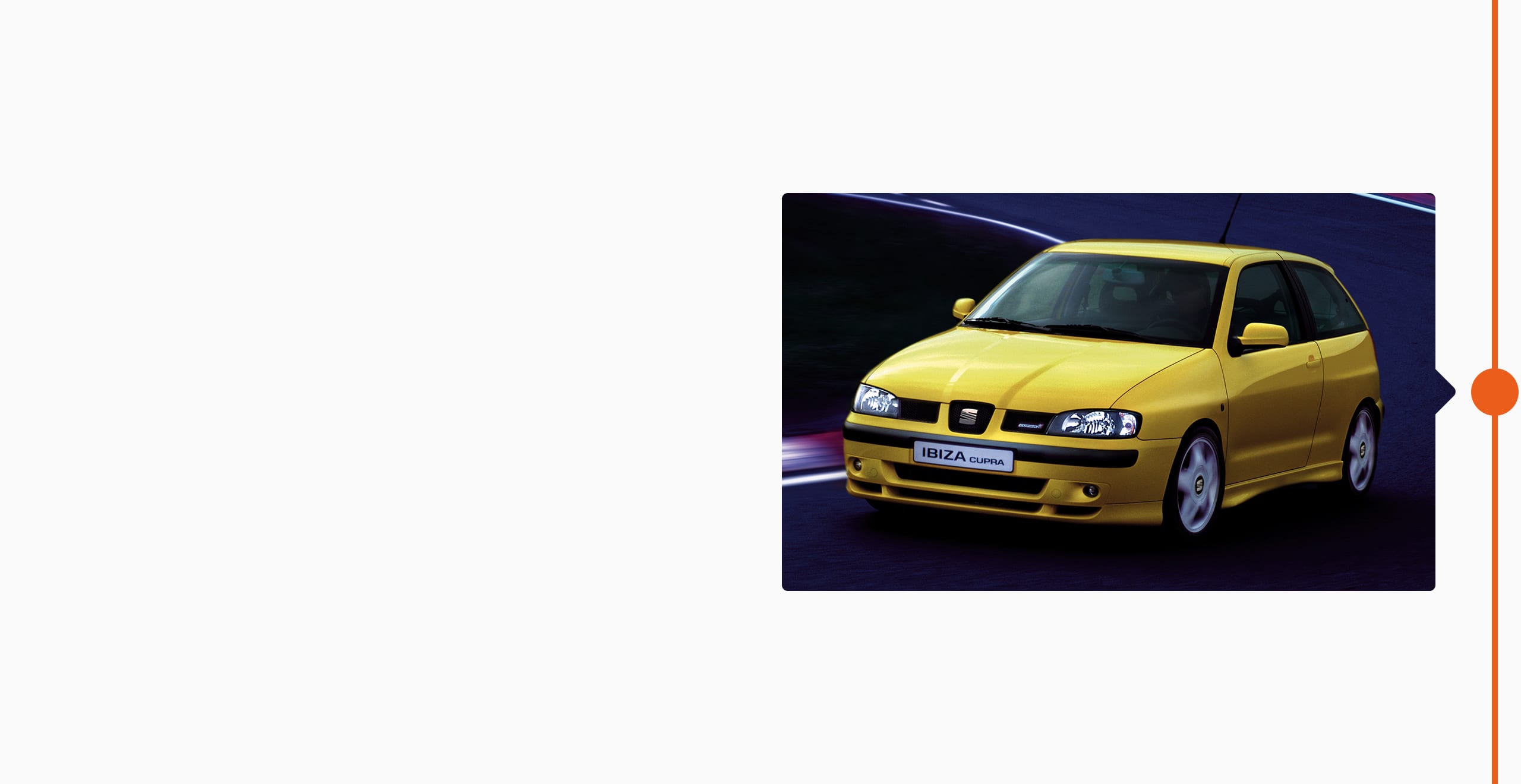 Vista frontal del SEAT Ibiza CUPRA de 1996