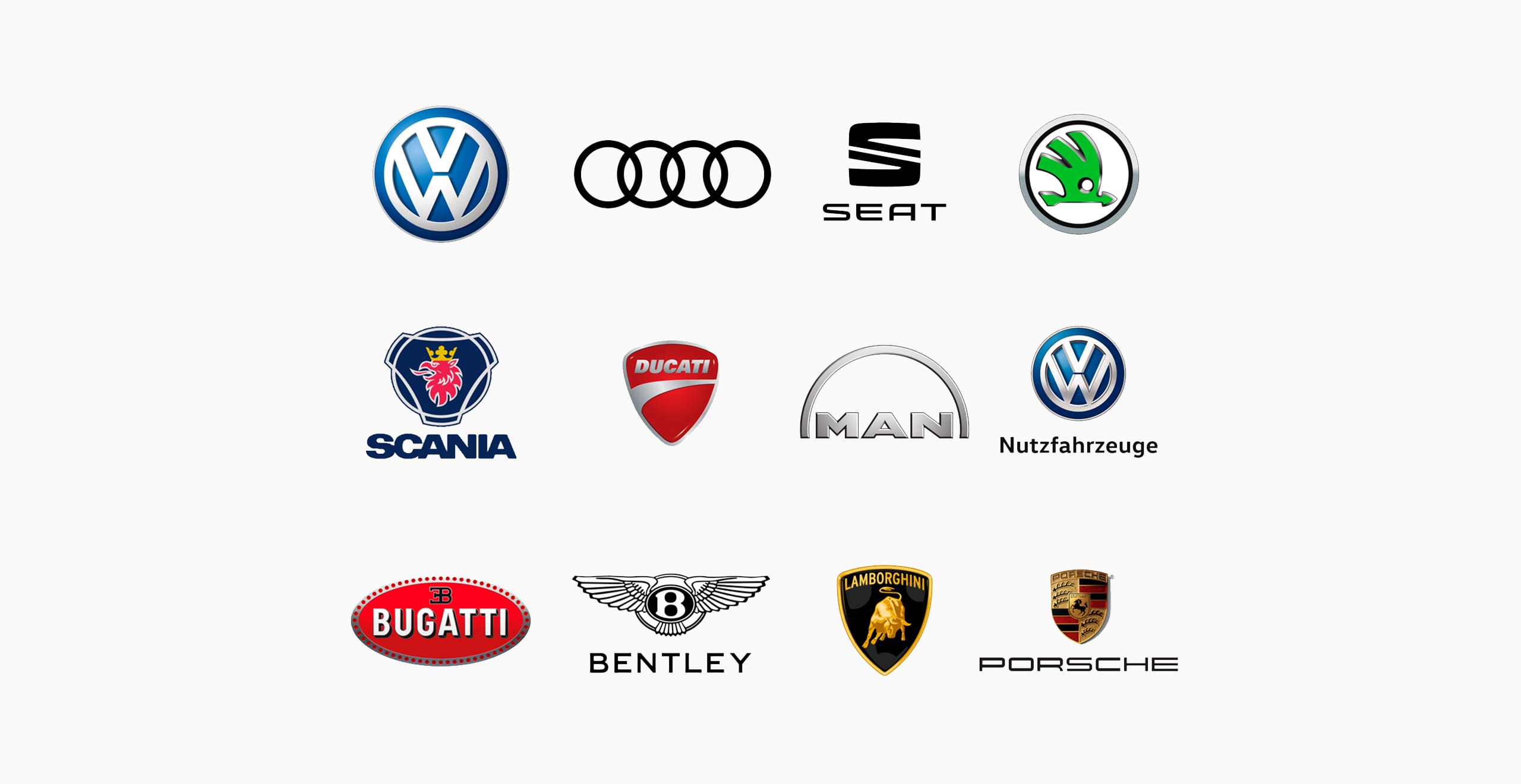 Logos de empresas del Grupo Volkswagen