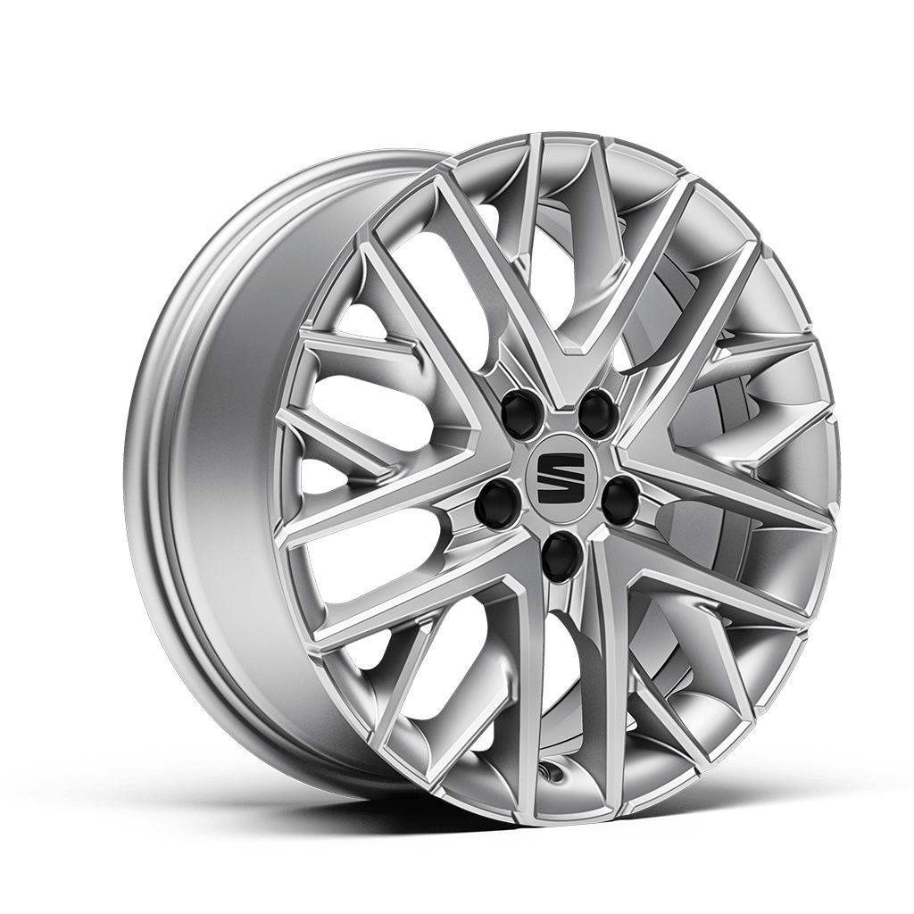 New SEAT Ibiza Design Machined alloy wheel 16 inch Brilliant Silver